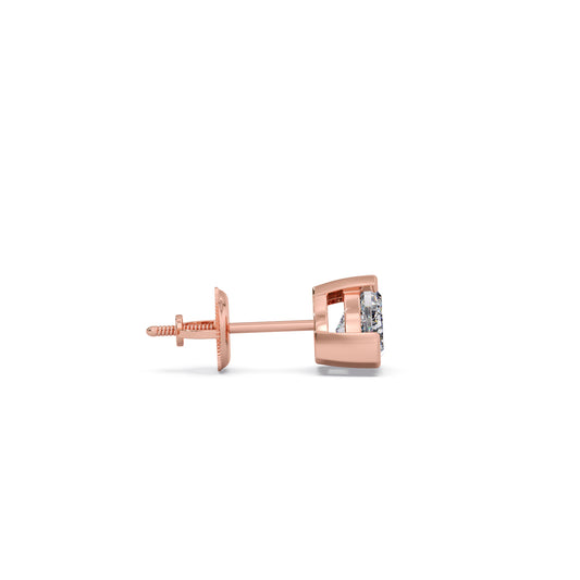 Split Trillion Cut Diamond Men's Stud