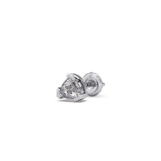 Split Trillion Cut Diamond Men's Stud