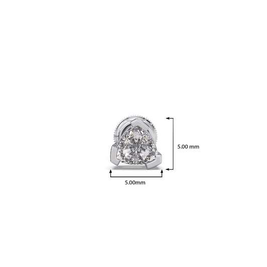 Split Trillion Cut Diamond Men's Stud