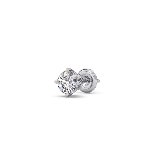 0.88Ct Round Diamond Men's Stud