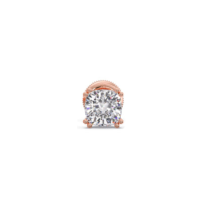 Delicate Cushion Cut Diamond Men's Stud