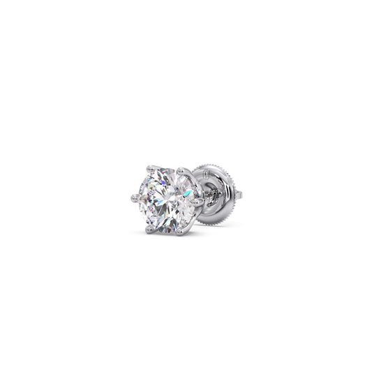 1.25Ct Round Diamond Men's Stud