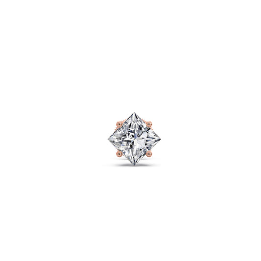 Princess Cut Diamond Men's Stud