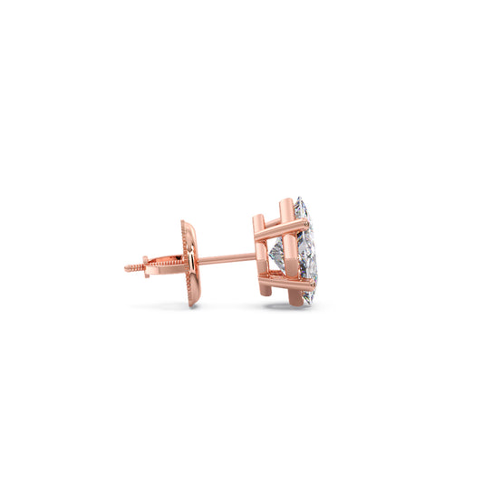 Princess Cut Diamond Men's Stud