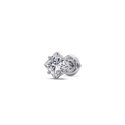 Princess Cut Diamond Men's Stud