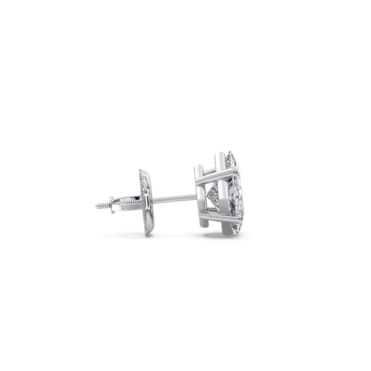 Princess Cut Diamond Men's Stud