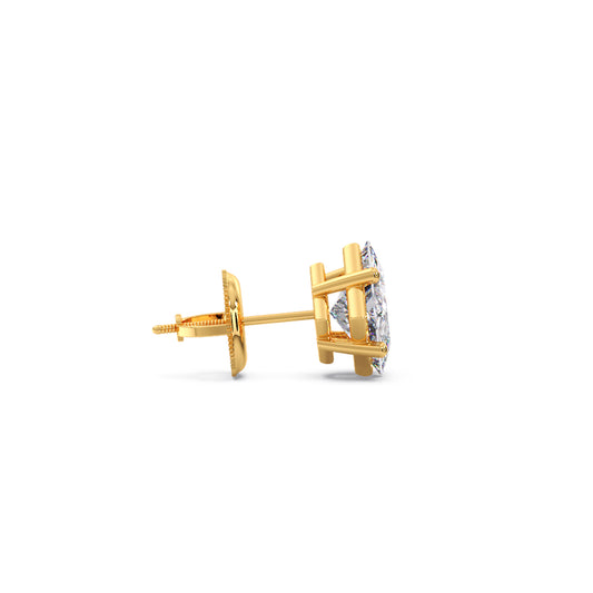 Princess Cut Diamond Men's Stud