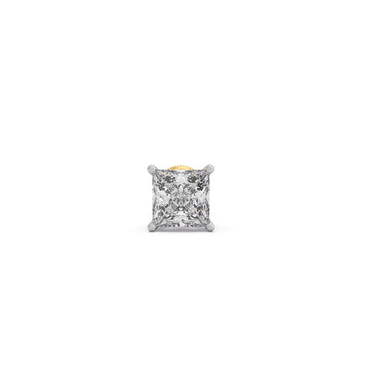 Glacier Princess Solitaire Men's Stud - Yellow