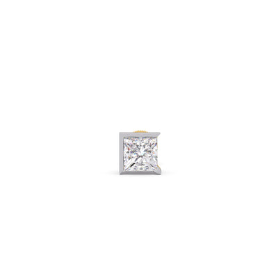 Imperial Princess Cut Solitaire Men's Stud