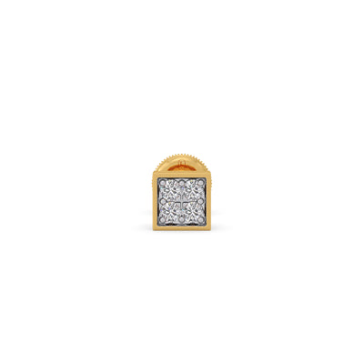 Pave Round Diamond Men's Stud