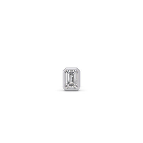 Heirloom Emerald Cut Solitaire Men's Stud