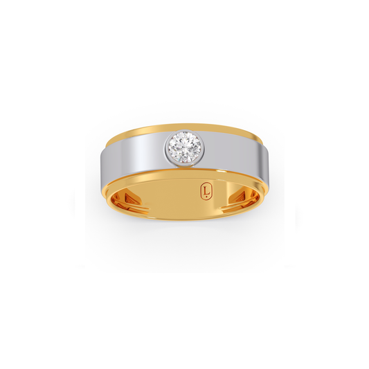 Endless Promise Solitaire Couple Band For Him