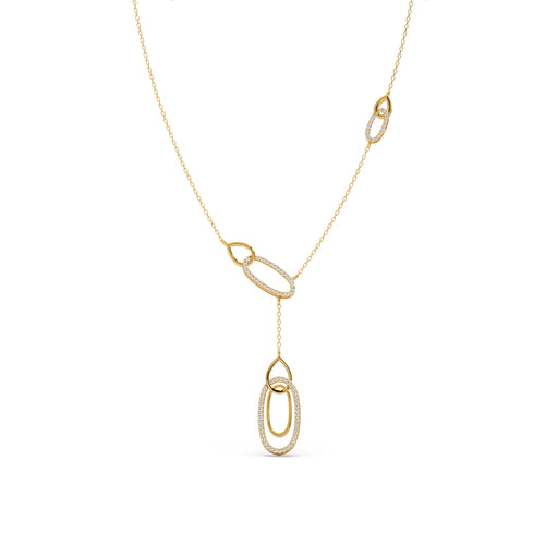 Lariat Necklace with Drop Pendant