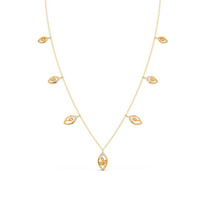 Delicate Pear-Cut Diamond Charm Necklace