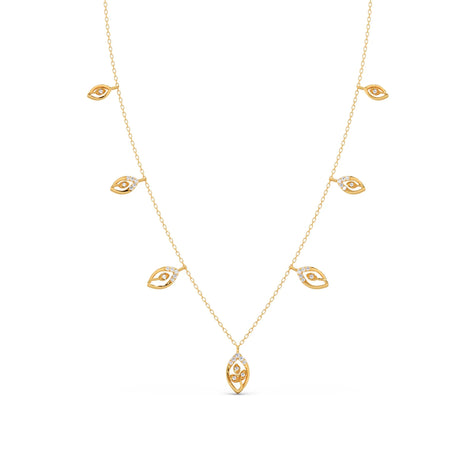 Delicate Pear-Cut Diamond Charm Necklace