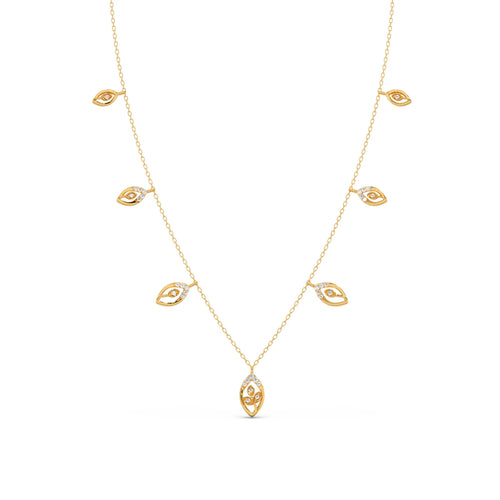 Delicate Pear-Cut Diamond Charm Necklace