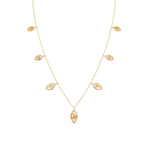 Delicate Pear-Cut Diamond Charm Necklace