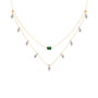 Mixed Cut Diamond Dangle Necklace
