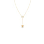 Delicate Diamond Butterfly Drop Necklace