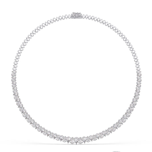 Pear Shaped Diamond Tennis Necklace