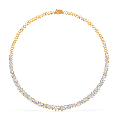 Pear Shaped Diamond Tennis Necklace