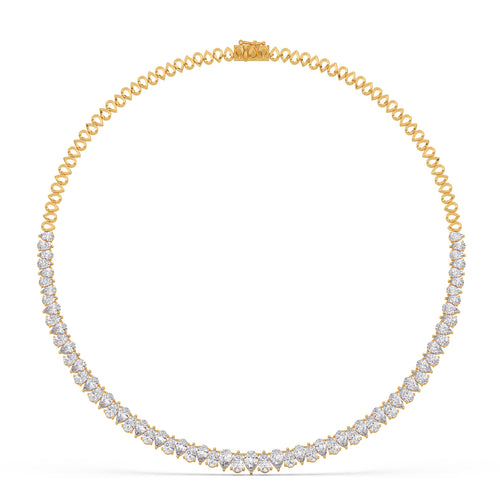 Pear Shaped Diamond Tennis Necklace