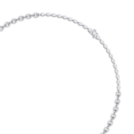 Timeless Pear Bezel Diamond Necklace