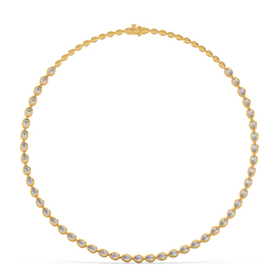 Timeless Pear Bezel Diamond Necklace