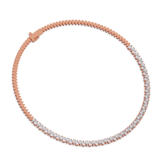 Rhythmic Radiance Pear Diamond Necklace