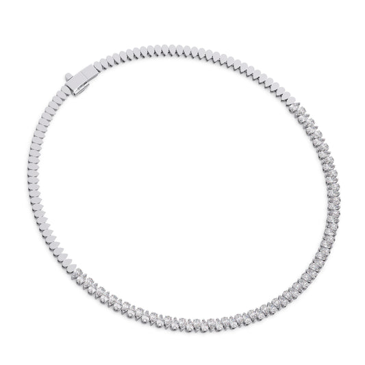 Rhythmic Radiance Pear Diamond Necklace