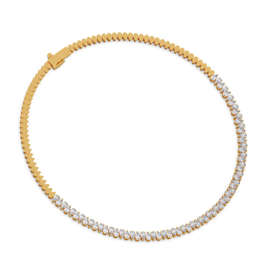 Rhythmic Radiance Pear Diamond Necklace