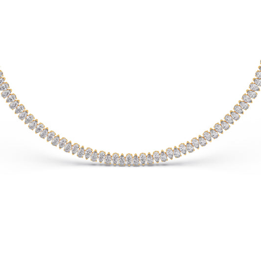 Rhythmic Radiance Pear Diamond Necklace