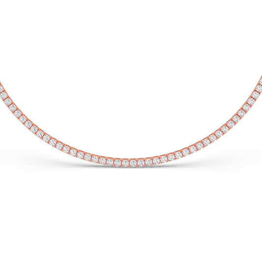 Streamline Sparkle Round Diamond Necklace