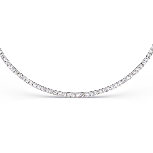 Streamline Sparkle Round Diamond Necklace