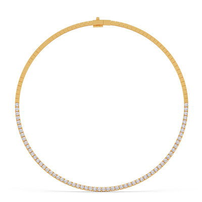 Streamline Sparkle Round Diamond Necklace