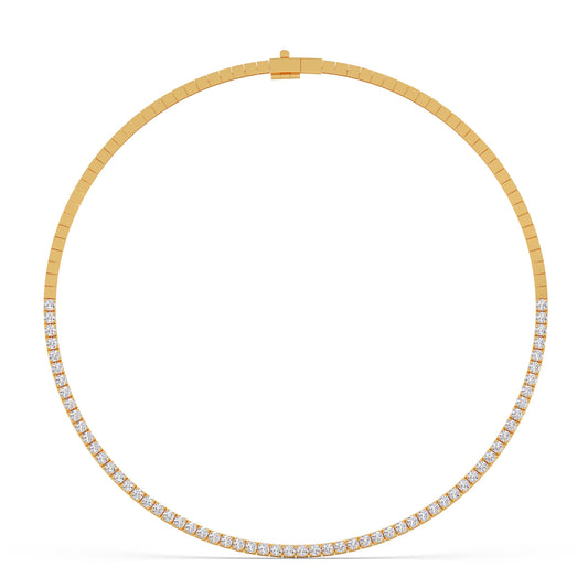 Streamline Sparkle Round Diamond Necklace