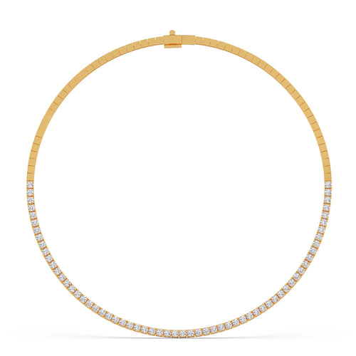 Streamline Sparkle Round Diamond Necklace