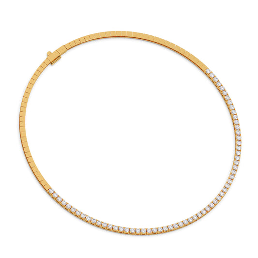 Streamline Sparkle Round Diamond Necklace