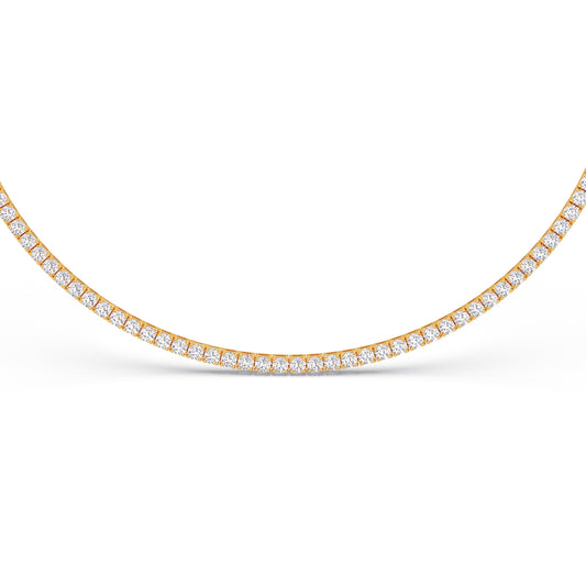 Streamline Sparkle Round Diamond Necklace