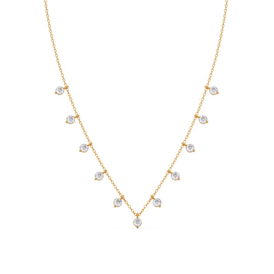 Lumina Bloom Round Diamond Necklace