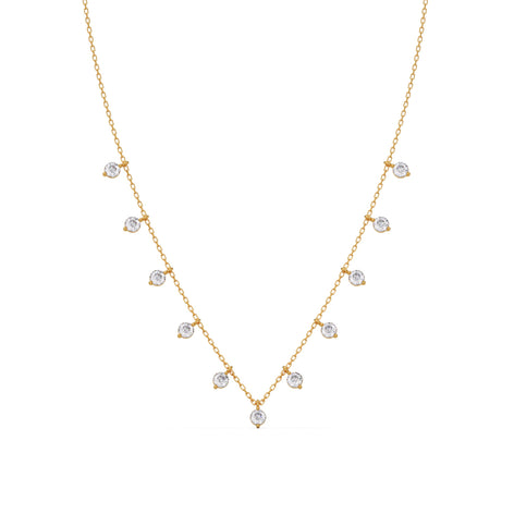 Lumina Bloom Round Diamond Necklace