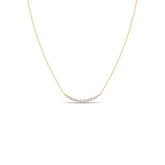 Luminous Curve Diamond Pendant Necklace