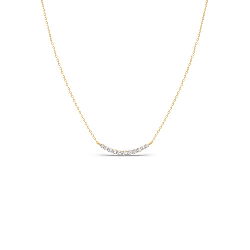 Luminous Curve Diamond Pendant Necklace