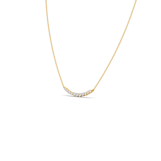 Luminous Curve Diamond Pendant Necklace
