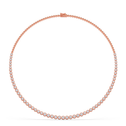 Horizon Glow Round Diamond Necklace