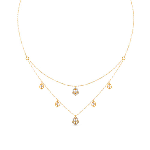 Layered Round Diamond Necklace