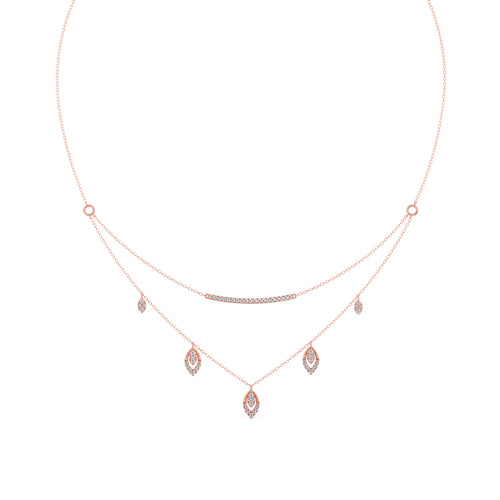 Double-Layer Round Diamond Necklace