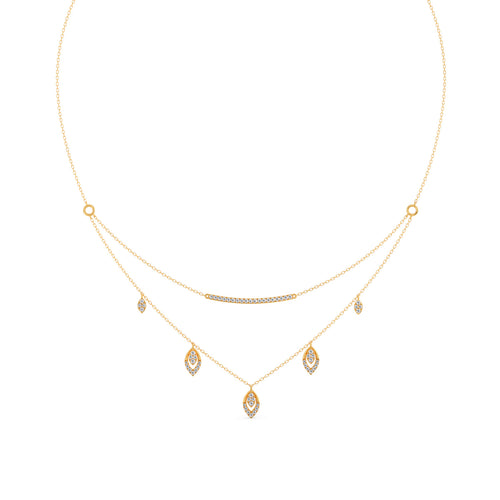 Double-Layer Round Diamond Necklace