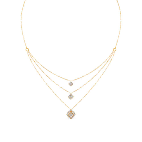 Trinity Halo Diamond Necklace