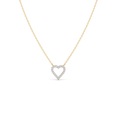 Open Heart Promise Diamond Necklace